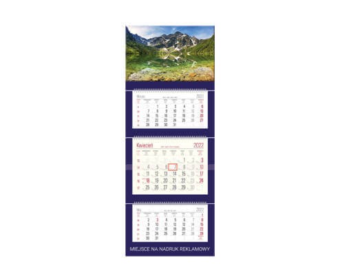 miniatura kalendarz trójdziely
